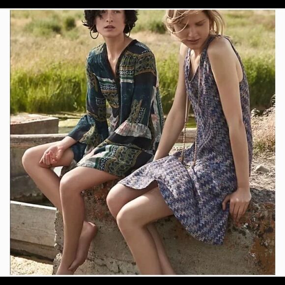 Anthropologie Maeve Westwater Chevron Sleeveless Knit Dress - Picture 3 of 11